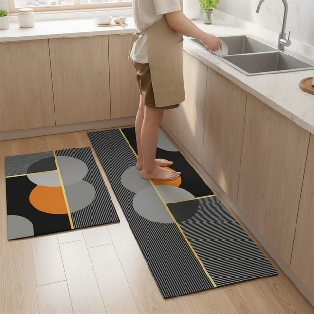 VIKAMA Kitchen Rug- Simple Style, Quick To Absorb Water, Easy To Dry And Clean, Suitable For Bathroom Floor Mats And Home Decor - gallery 1