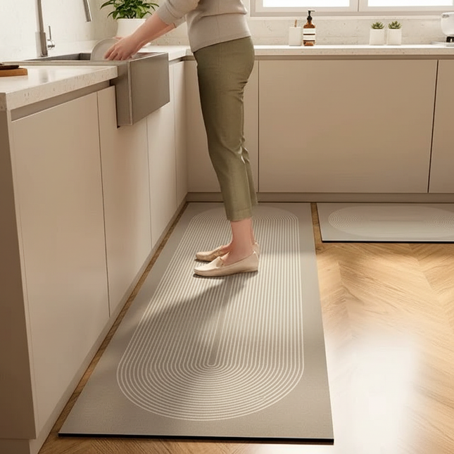 New 1 pc Japanese style soft kitchen diatomite mud floor mat, super anti slip, super absorbent, easy to handle carpet - gallery 1