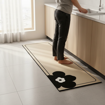 Tapis Cuisine L floral antidérapant