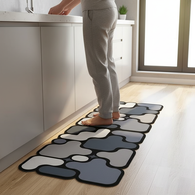 Diatom mud Kitchen Floor Mat Diatom Mud Absorbent Mat Washable Irregular Anti-slip Carpet Oil Absorbent Anti-Fouling Foot Mat - gallery 1