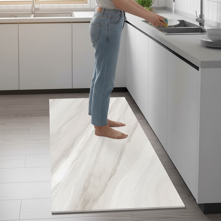 Kitchen Carpet Waterproof PVC Floor Mat Marble Pattern Leather Mats Modern Rug Anti-Slip Long Strip Area Mat Home Decor Rugs - gallery 1