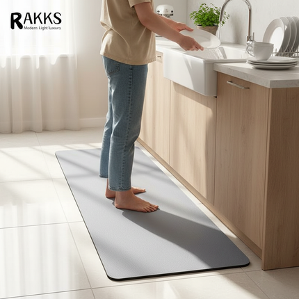 Tapis Cuisine Gris clair Minimaliste Antidérapant