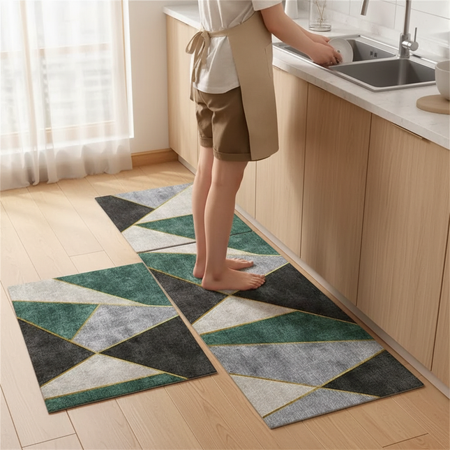 Kitchen Rug Durable Home Entrance Doormat High-end Kitchen Mats For Floor Waterproof House Hold Washable Non-slip Large Carpet - gallery 1