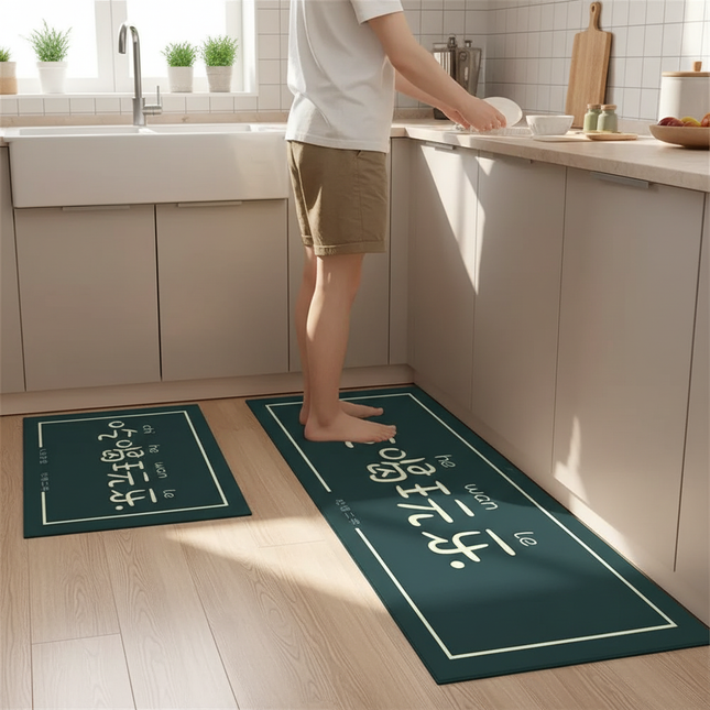 Kitchen Rug Durable Home Entrance Doormat High-end Kitchen Mats For Floor Waterproof House Hold Washable Non-slip Large Carpet - gallery 1