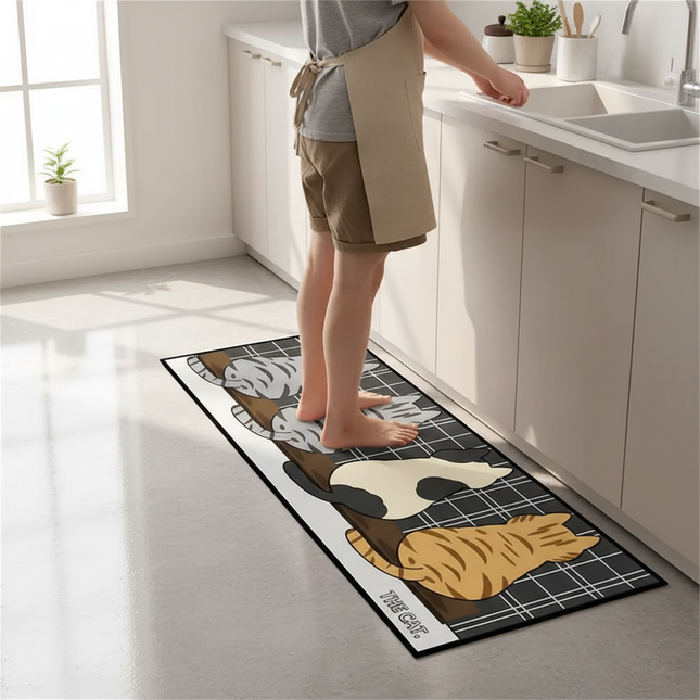Kitchen Rug Durable Home Entrance Doormat High-end Kitchen Mats For Floor Waterproof House Hold Washable Non-slip Large Carpet - gallery 1