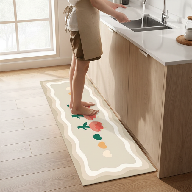 Kitchen Floor Mat Bedroom Living Room Long Bedside Area Rug Hallway Soft Washable Carpet Anti Slip Bathroom Entrance Doormat - gallery 1