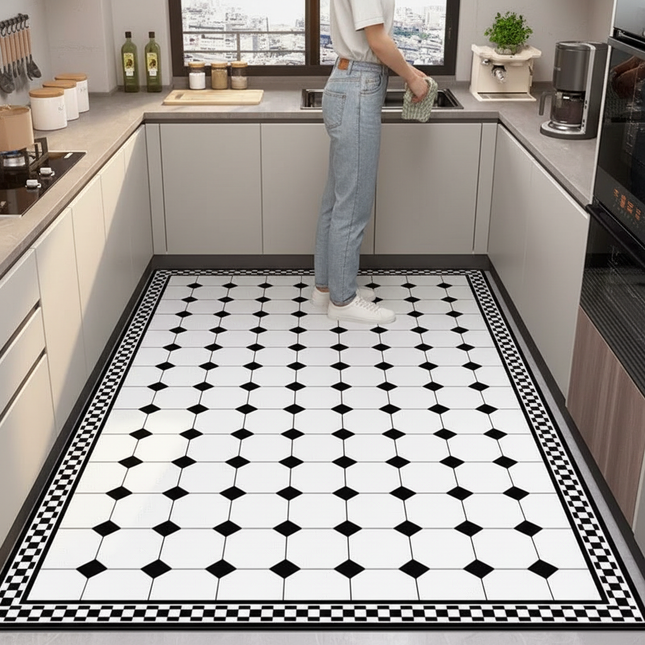 Kitchen Floor Mat Waterproof Non-slip Oil-proof Diatom Mud Wipeable Washable Soft Carpet Dirt-resistant Balcony Rug Alfombr - gallery 1
