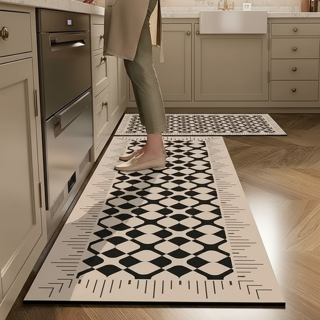 Plaid Kitchen Long Carpet Anti Oil And Anti Slip Quick Dry Floor Mat, Easy to Clean Carpet, Anti Fouling Foot mat, Kitchen Floor - gallery 1