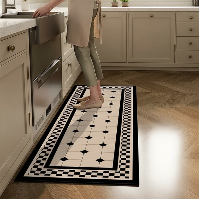 Plaid Kitchen Long Carpet Anti Oil And Anti Slip Quick Dry Floor Mat, Easy to Clean Carpet, Anti Fouling Foot mat, Kitchen Floor - gallery 1