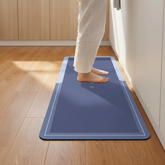 Tapis Cuisine bleu marine moderne antidérapant