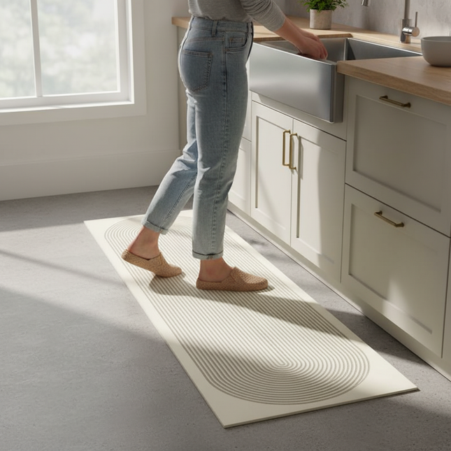 Waterproof Anti-slip Kitchen Floor Mat Pvc Leather Carpet Oil-proof Foot Mats Home Decoration Runner Rug 카페트 Alfombras De Cocina - gallery 1