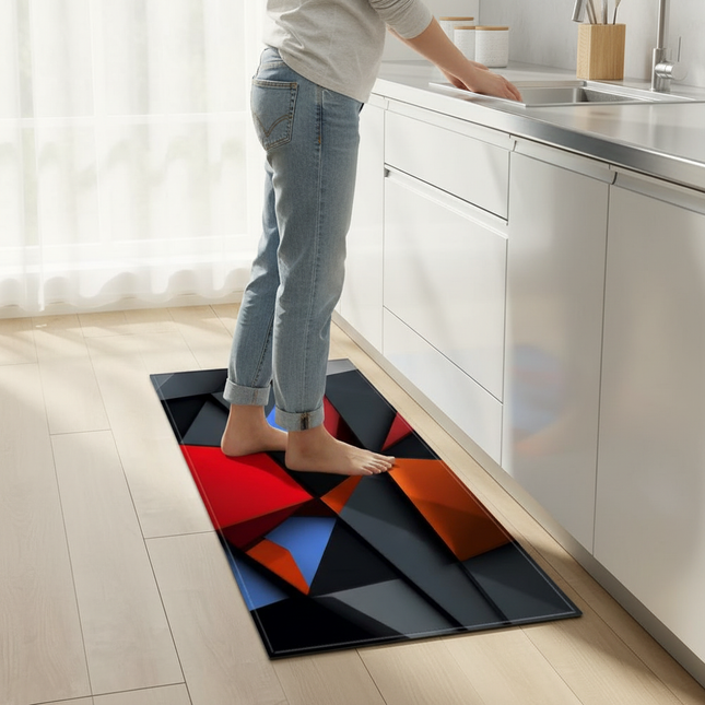 Tapis Cuisine géométrique 3D antidérapant