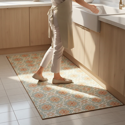Minimalist Style Carpets Pvc Leather Washable Carpet Living Room Bedroom Cloakroom Rugs Balcony Kitchen Waterproof Non-slip Rug - gallery 1