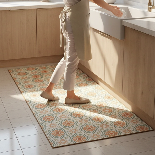 Minimalist Style Carpets Pvc Leather Washable Carpet Living Room Bedroom Cloakroom Rugs Balcony Kitchen Waterproof Non-slip Rug - gallery 1