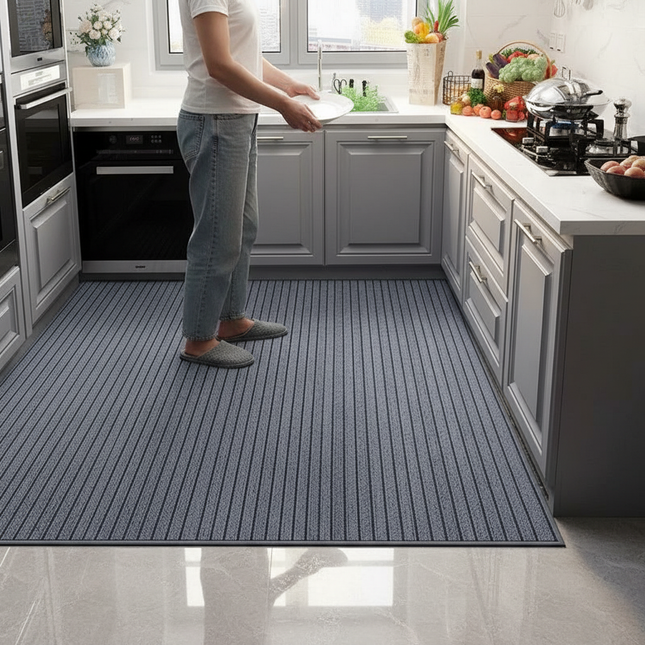 Anti Slip Kitchen Mat for Floor Stripe Kitchen Carpet Long Hallway Rugs Entrance Doormat Bath Mat Living Room Carpet Can Be Cut - gallery 1