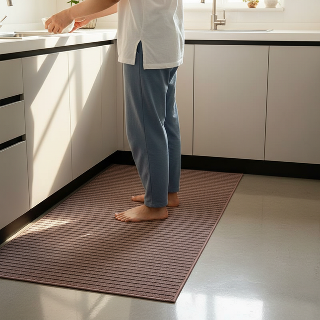 Anti Slip Kitchen Mat for Floor Stripe Kitchen Carpet Long Hallway Rugs Entrance Doormat Bath Mat Living Room Carpet Can Be Cut - gallery 1