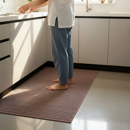 Anti Slip Kitchen Mat for Floor Stripe Kitchen Carpet Long Hallway Rugs Entrance Doormat Bath Mat Living Room Carpet Can Be Cut - gallery 1