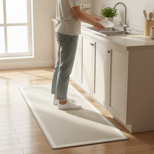 Kitchen Floor Mat Pvc Waterproof Vinyl Carpet Home Decoration Long Rug Oil-proof Non-slip Foot Mats Custom 주방 카펫 Alfombra Cocina - gallery 1