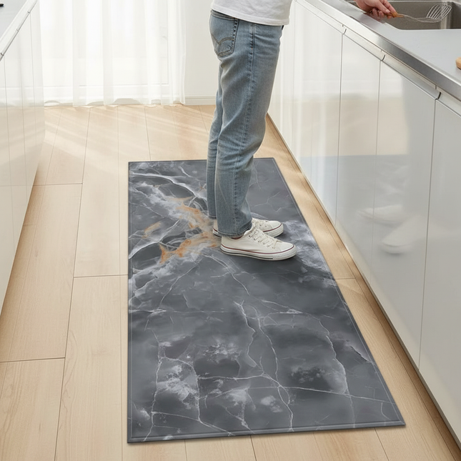 Marble Pattern Home Kitchen Floor Mat Door Front Decoration Floor Mat - gallery 1