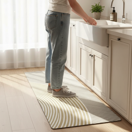 Kitchen Floor Mat Pvc Waterproof Vinyl Carpet Home Decoration Long Rug Oil-proof Non-slip Foot Mats Custom 주방 카펫 Alfombra Cocina - gallery 1