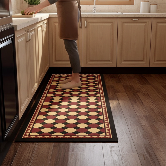 VIKAMA American retro kitchen mat Absorbent Algae Mud Sink Mat, Non-Slip Anti-Fatigue Rug, Quick Dry Kitchen Barrier, Mold-Proof - gallery 1