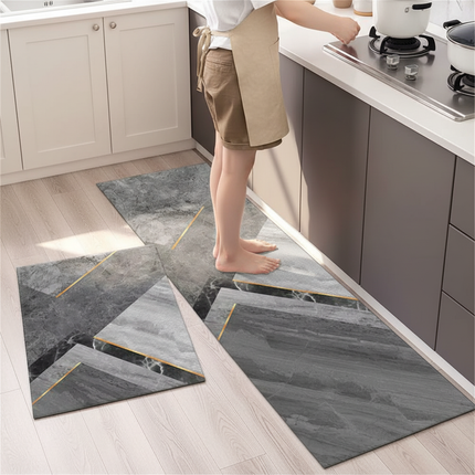Marble Pattern Kitchen Floor Mats Non-Slip Doormat for Home Decorative Entrance Rug Modern Simple Style Washable Alfombra Rugs - gallery 1