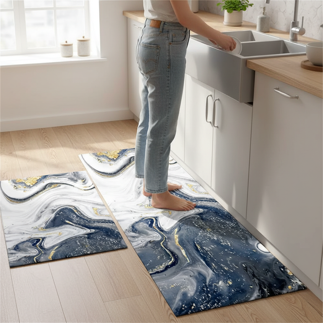 Marble Pattern Kitchen Floor Mats Non-Slip Doormat for Home Decorative Entrance Rug Modern Simple Style Washable Alfombra Rugs - gallery 1