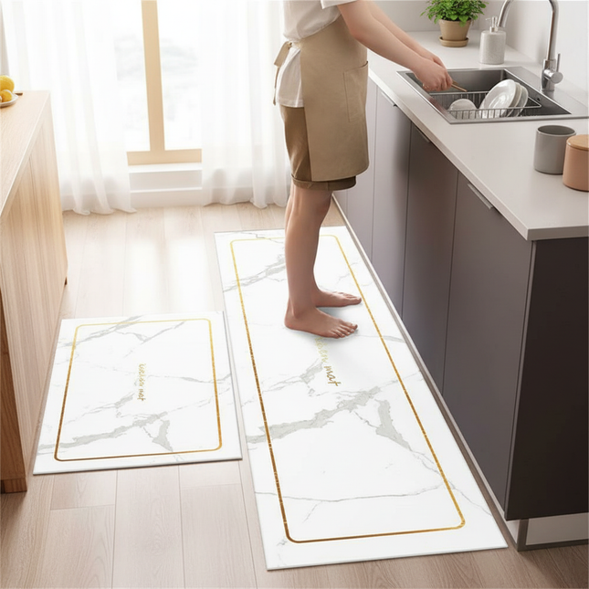Marble Pattern Kitchen Floor Mats Non-Slip Doormat for Home Decorative Entrance Rug Modern Simple Style Washable Alfombra Rugs - gallery 1