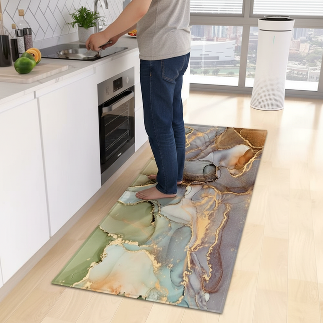 Marble Kitchen Rug Hallway Entrance Doormat Home Living Room Children Bedroom Floor Decor Carpet Bathroom Door Non-Slip Foot Mat - gallery 1