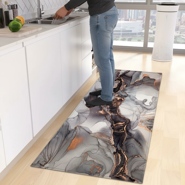Marble Kitchen Rug Hallway Entrance Doormat Home Living Room Children Bedroom Floor Decor Carpet Bathroom Door Non-Slip Foot Mat - gallery 1