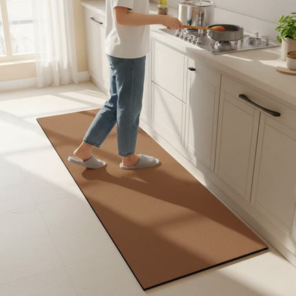 Diatom mud solid color kitchen floor mat can be cut oil-proof and non-slip absorbent floor mat long door floor mat carpet - gallery 1