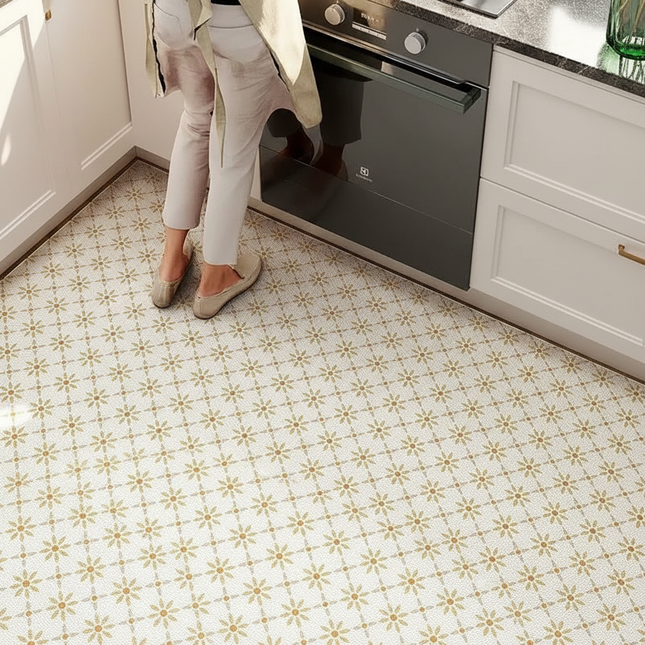 Tapis Cuisine beige moderne lavable