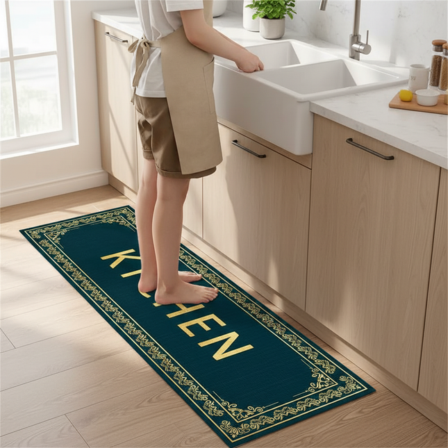 Kitchen Mat Bathroom Carpet Floor Mat Washable Anti Slip Entrance DoorMat Bedroom Living Room Long Bedside Area Hallway Soft Rug - gallery 1