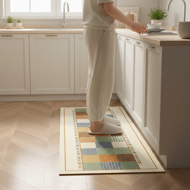 Tapis Cuisine patchwork multicolore antidérapant coloré