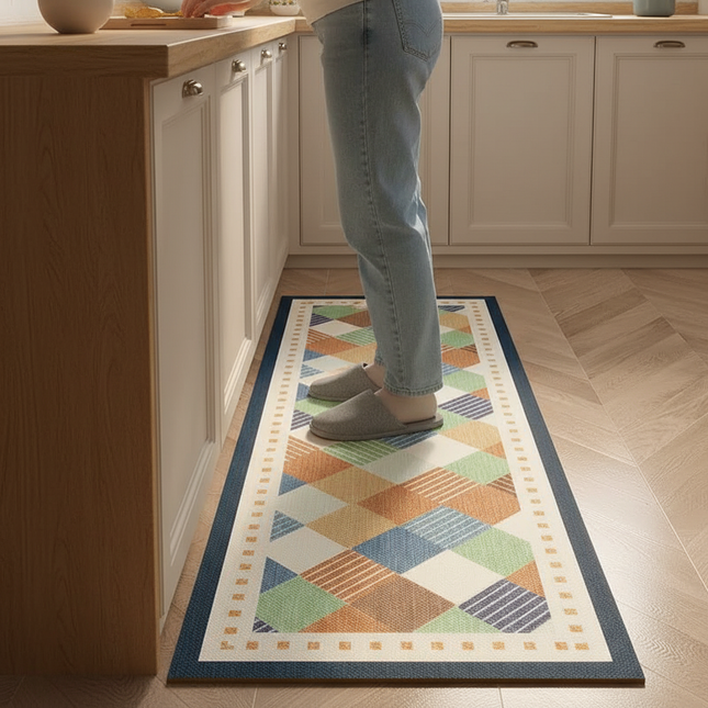 Tapis Cuisine nordique géométrique antidérapant