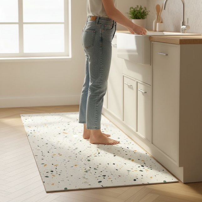 Tapis Cuisine motif terrazzo antidérapant