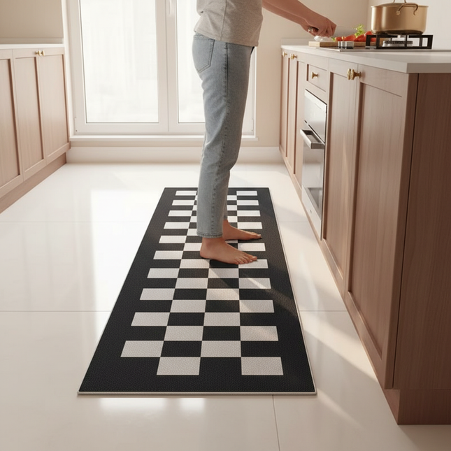 Non-slip Kitchen Carpet Washable Waterproof Oil-proof Anti-fouling Floor Mat Anti-slip Runner Rug 주방매트 Pvc Alfombras De Cocina - gallery 1