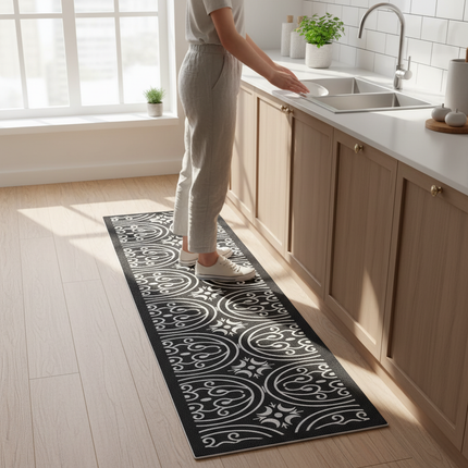 Non-slip Kitchen Carpet Washable Waterproof Oil-proof Anti-fouling Floor Mat Anti-slip Runner Rug 주방매트 Pvc Alfombras De Cocina - gallery 1