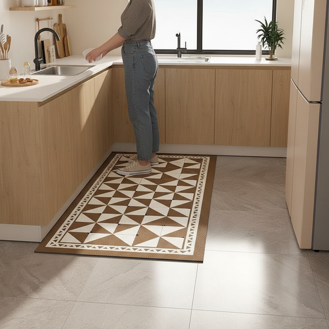 American Style Leather Kitchen Floor Mats Bathroom Non-slip Large Area Rugs Home Decoraction Waterproof and Oil Proof Carpets - gallery 1