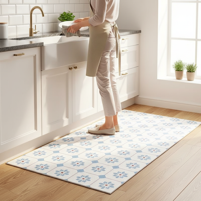 Minimalist Style Carpets Pvc Leather Washable Carpet Living Room Bedroom Cloakroom Rugs Balcony Kitchen Waterproof Non-slip Rug - gallery 1