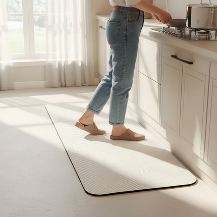 Kitchen Floor Mat, Soft Diatom Mud Absorbent Carpet, Minimalist Style, Beige, Long Strip Foot Mats, Home Decoration Non-slip Rug - gallery 1