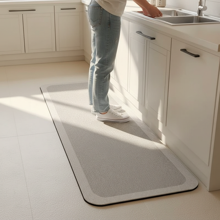 Tapis Cuisine beige minimaliste antidérapant moderne