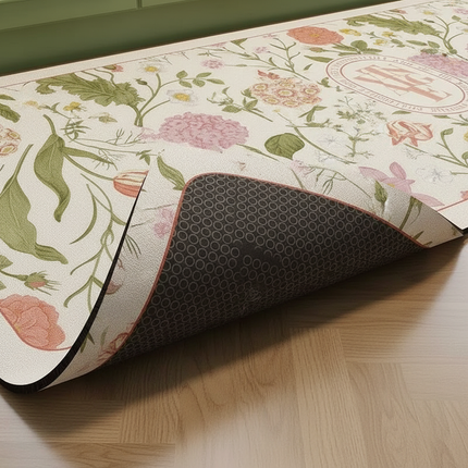 Tapis Cuisine floral vintage antidérapant