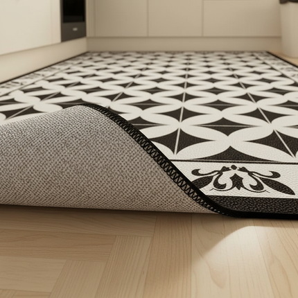 Tapis Cuisine géométrique moderne antidérapant chic