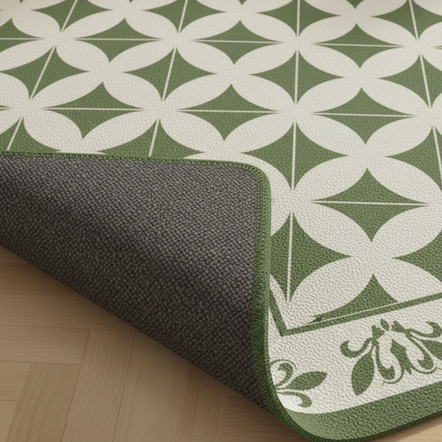 Kitchen Floor Mat Waterproof Large Carpet Pvc Leather Non-slip Oil-proof Foot Mats Home Decoration Rug Alfombra De Cocina 주방 깔개 - gallery 2