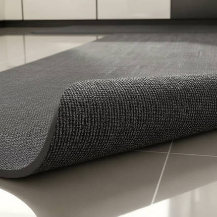Tapis Cuisine gris foncé minimaliste antidérapant