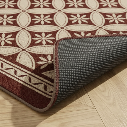 Tapis Cuisine carreaux ciment antidérapant robuste