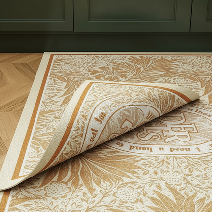 Tapis Cuisine beige rétro antidérapant