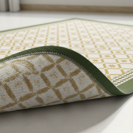 Tapis Cuisine rétro géométrique antidérapant