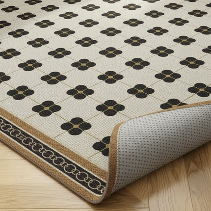 Tapis Cuisine motifs rétro lavable